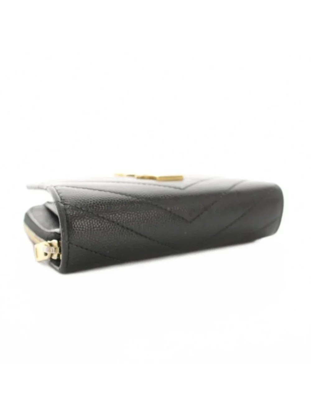 Saint Laurent Paris Matelasse Compact Zip Around Wallet Bifold Coin Purse - Picture 4 of 9